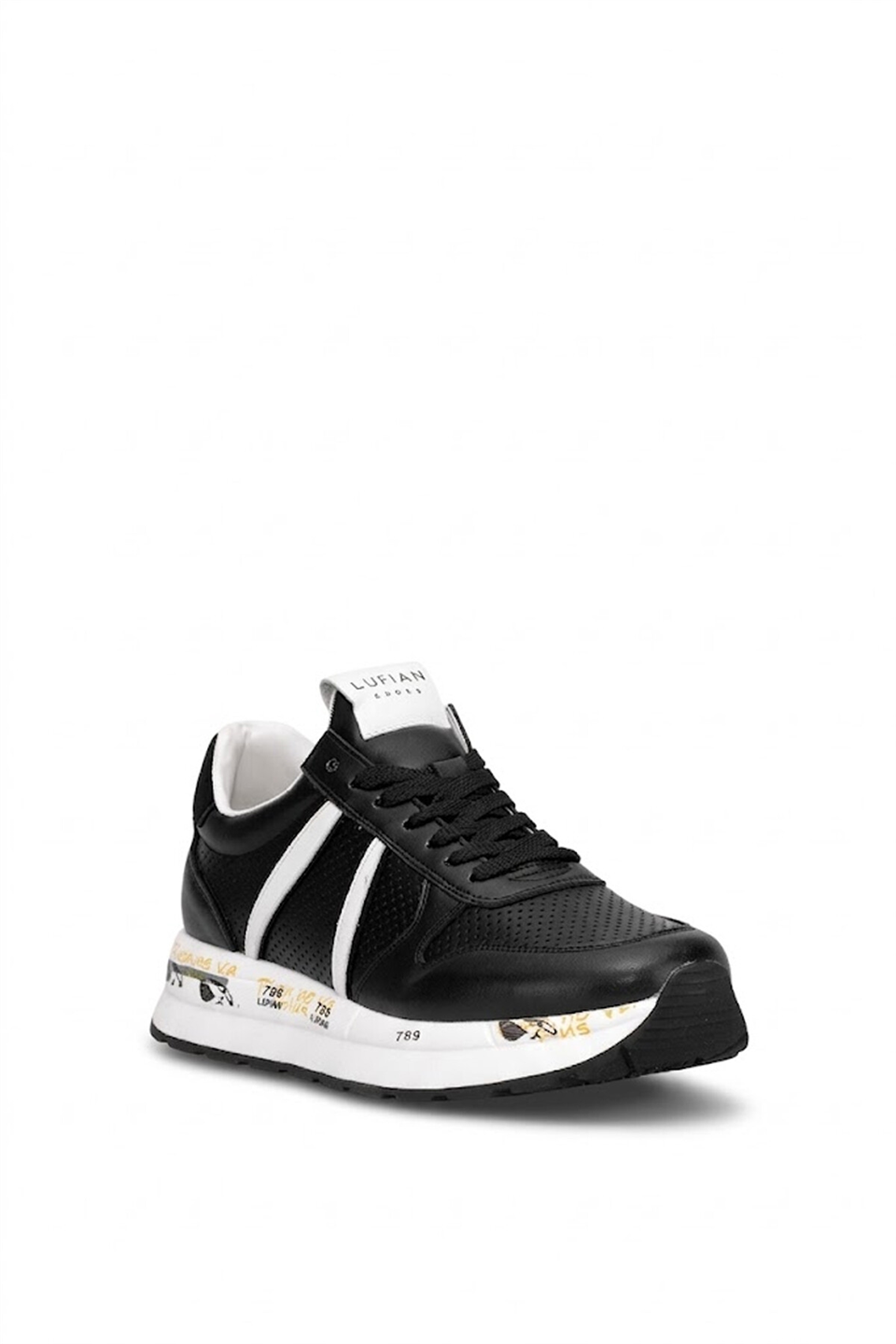 Lufian 111230305 Rex Erkek Hakiki Deri Klasik Sneaker Siyah