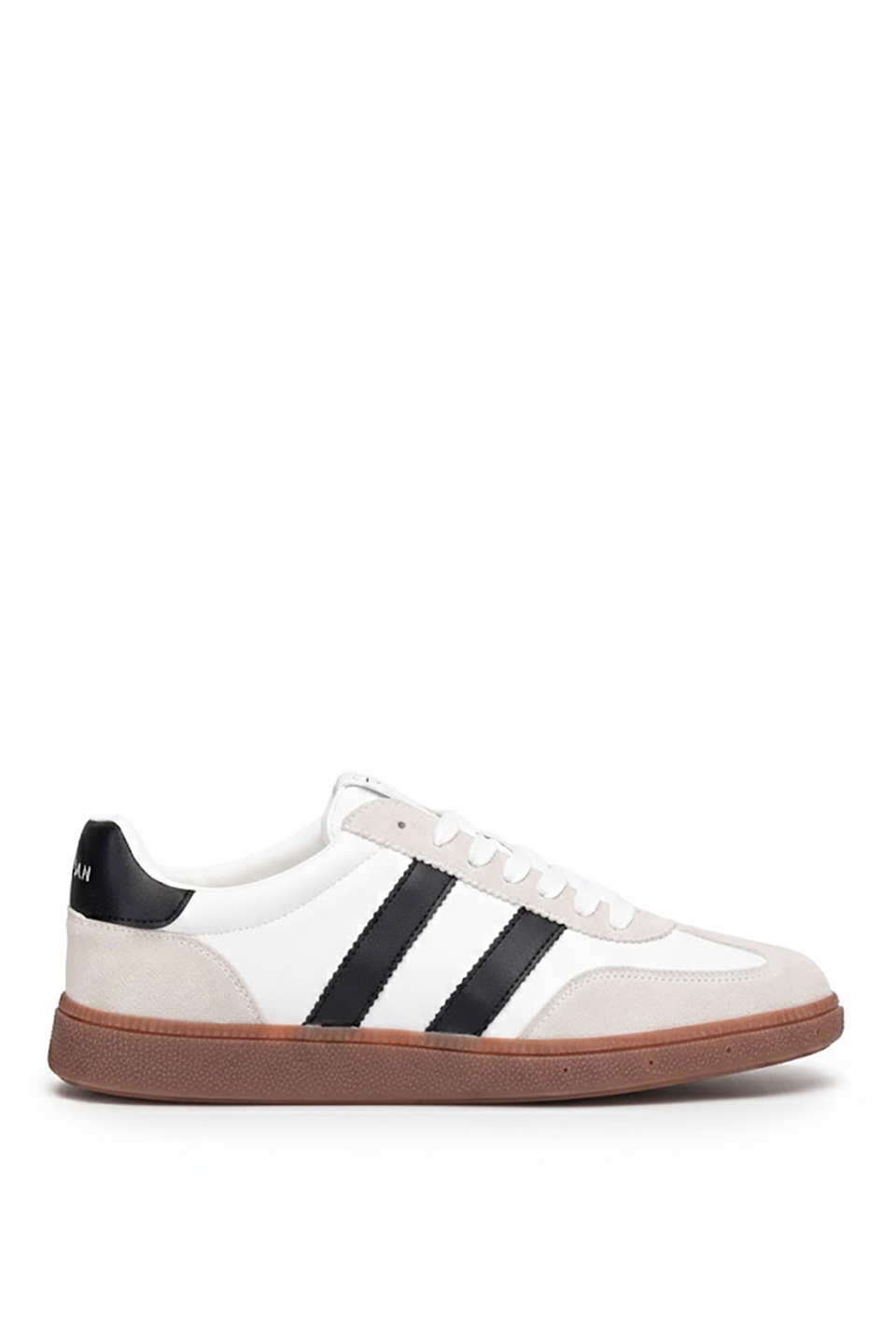 Lufian 111230322 Mike Erkek Hakiki Deri Klasik Sneaker Beyaz - Siyah