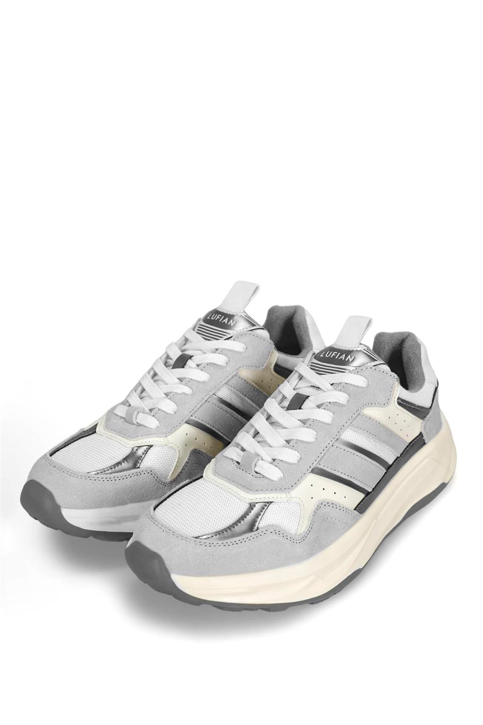 Lufian 112230235 Eduard Erkek Hakiki Deri Klasik Sneaker Gri