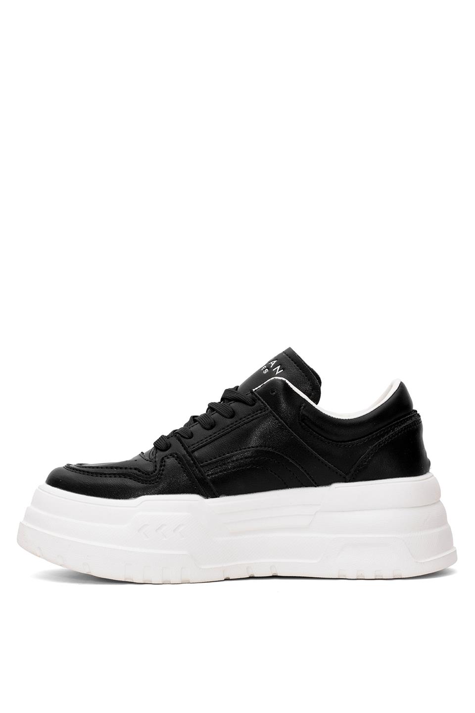 Lufian 121230020 Darla Kadın Hakiki Deri Klasik Sneaker Siyah