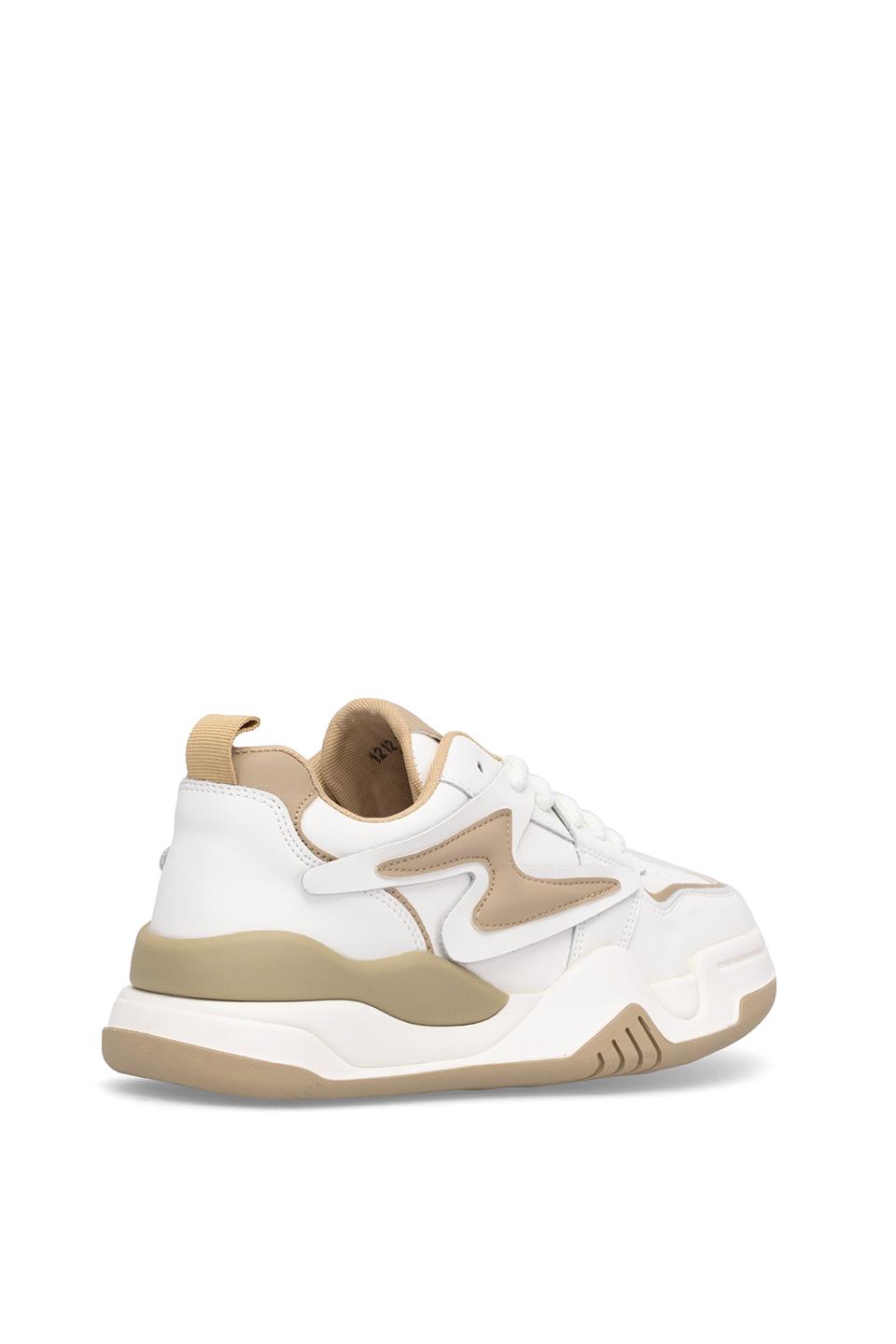 Lufian 121230051 Maya 25K Kadın Hakiki Deri Klasik Sneaker Bej