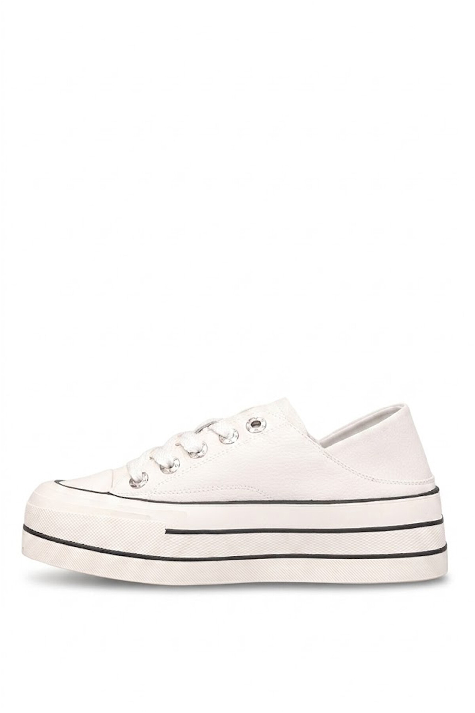 Lufian 121230091 Pamela Kadın Hakiki Deri Klasik Sneaker Beyaz