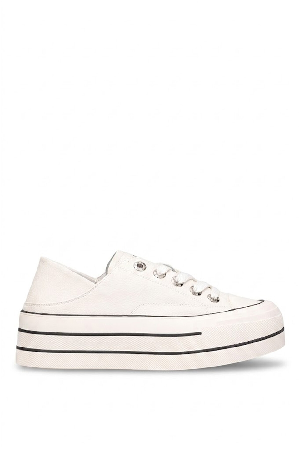 Lufian 121230091 Pamela Kadın Hakiki Deri Klasik Sneaker Beyaz