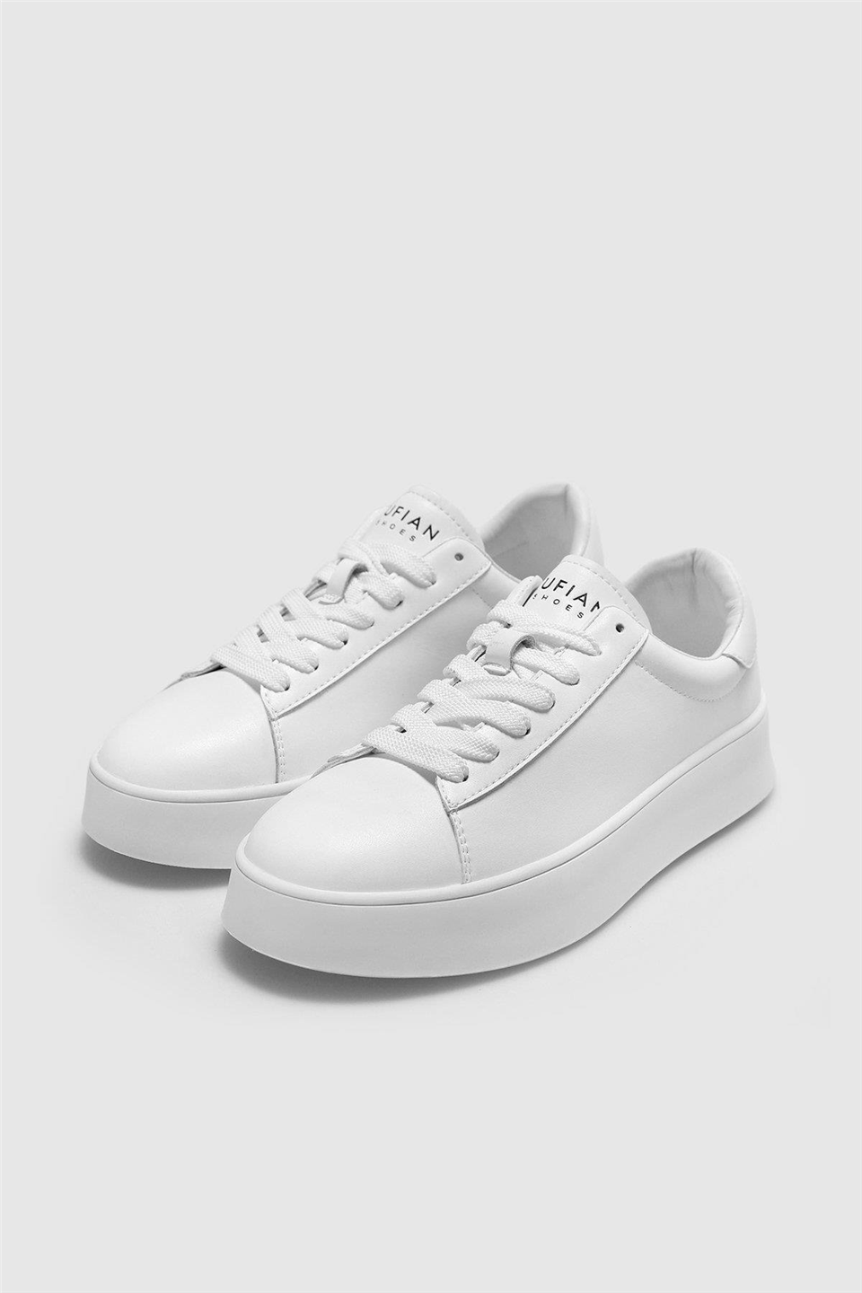 Lufian 122230027 Adel Kadın Hakiki Deri Klasik Sneaker Beyaz