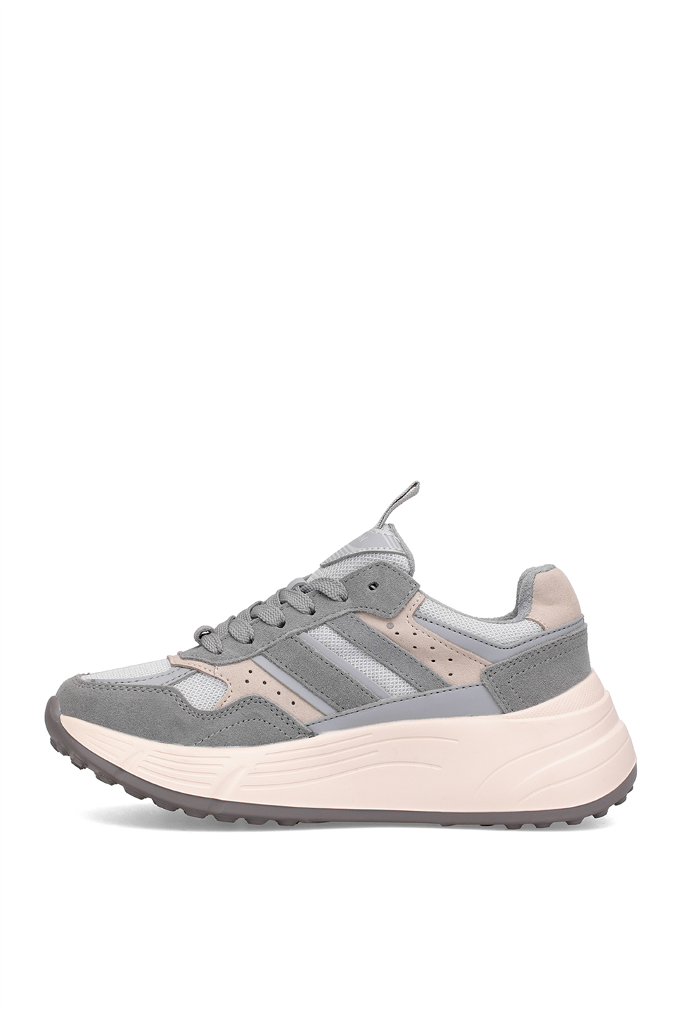 Lufian 122230033 Martina Kadın Hakiki Deri Klasik Sneaker Gri