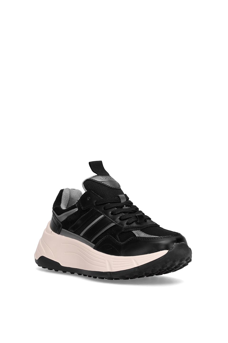 Lufian 122230033 Martina Kadın Hakiki Deri Klasik Sneaker Siyah