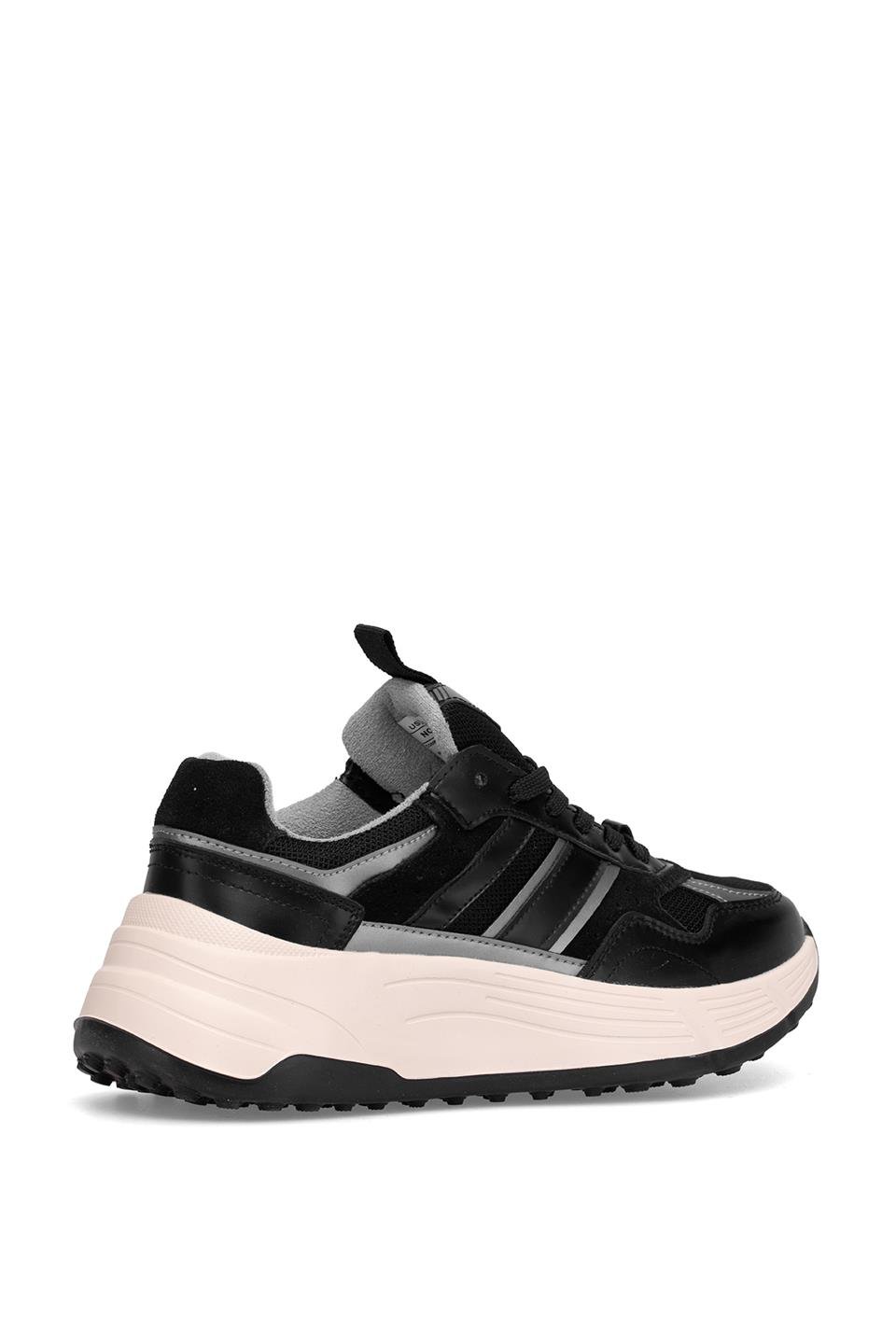 Lufian 122230033 Martina Kadın Hakiki Deri Klasik Sneaker Siyah