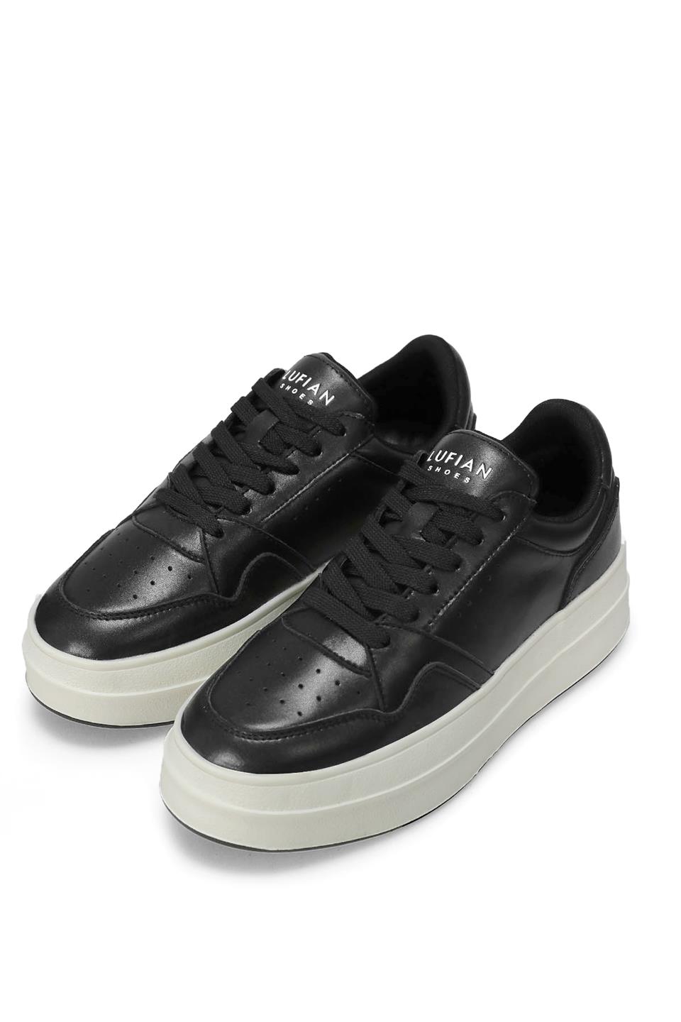 Lufian 122230040 Vanessa Kadın Hakiki Deri Klasik Sneaker Siyah