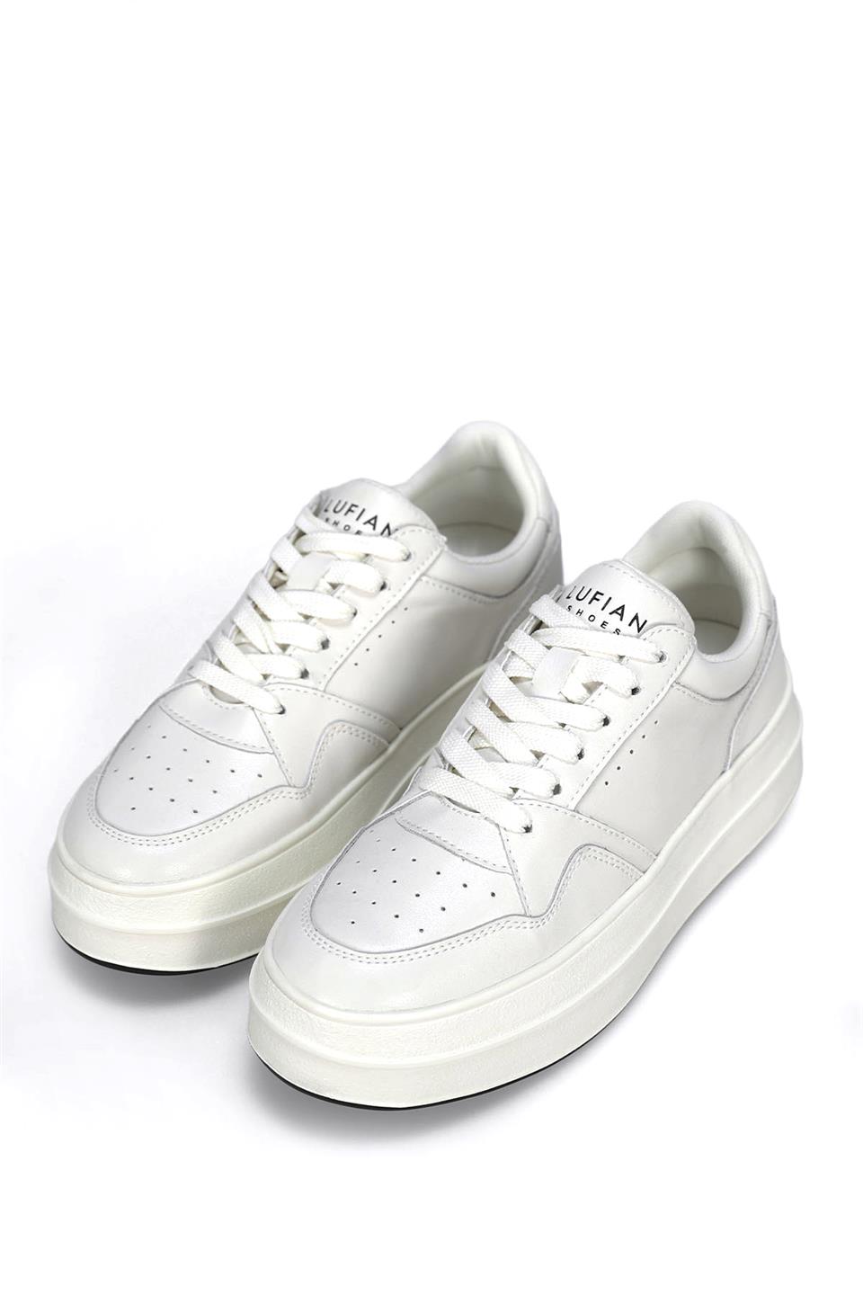 Lufian 122230040 Vanessa Kadın Hakiki Deri Klasik Sneaker Beyaz