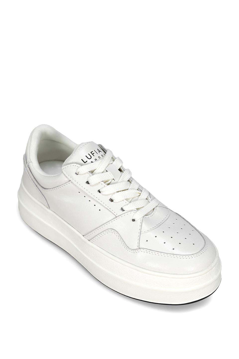 Lufian 122230040 Vanessa Kadın Hakiki Deri Klasik Sneaker Beyaz