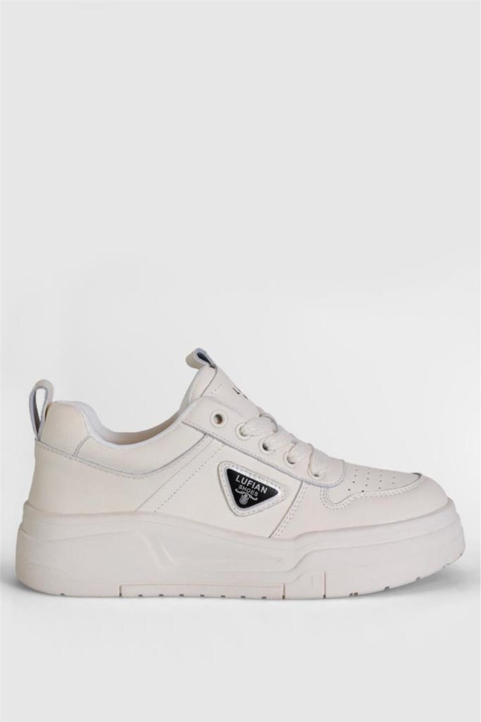 Lufian 122230050 Jennifer Kadın Hakiki Deri Klasik Sneaker Beyaz
