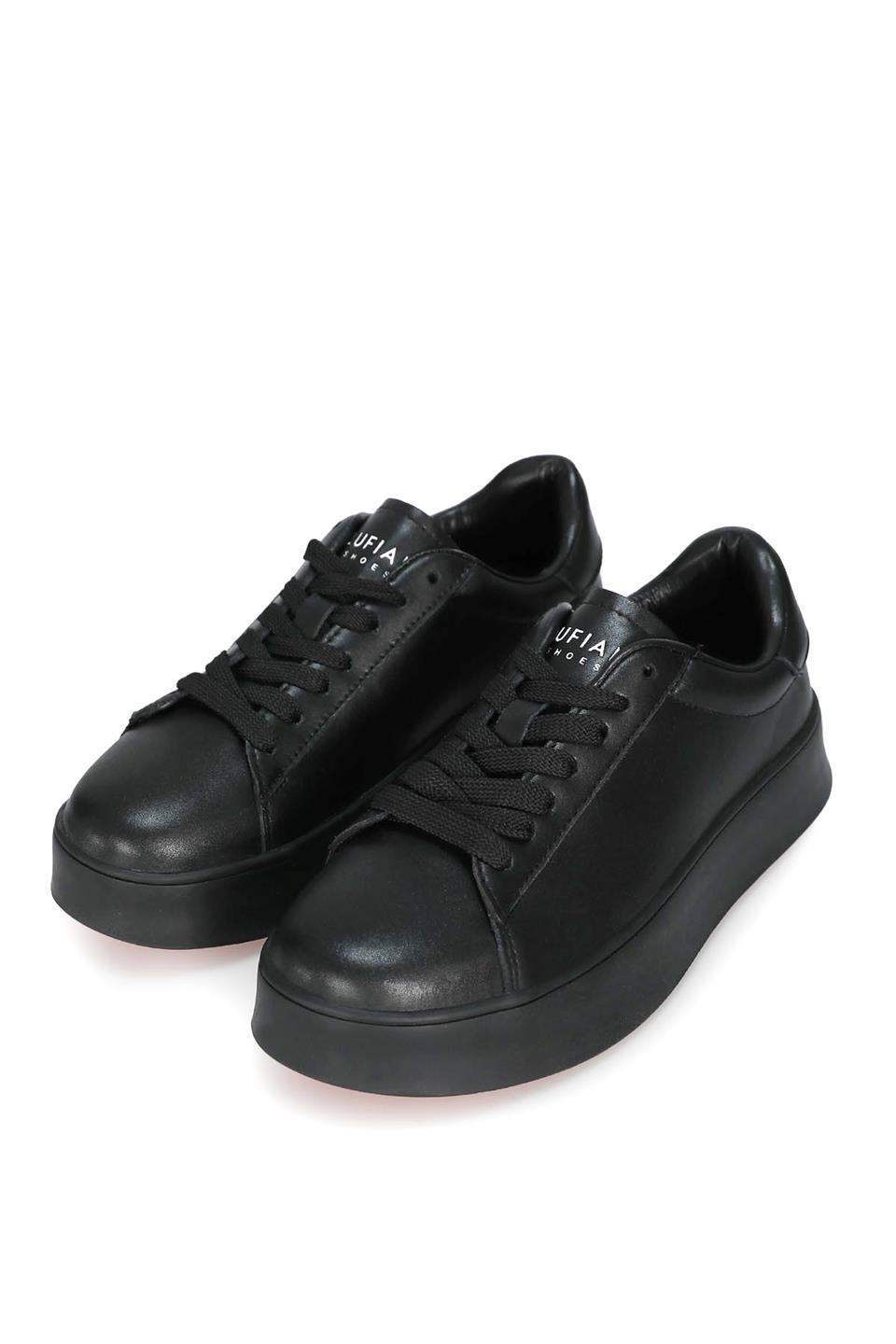 Lufian 122230051 Adel Kadın Hakiki Deri Klasik Sneaker Siyah