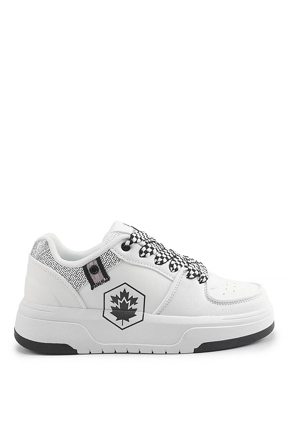 Lumberjack A102021848 5W Sempre 5PR Kadın Klasik Sneaker Beyaz - Siyah