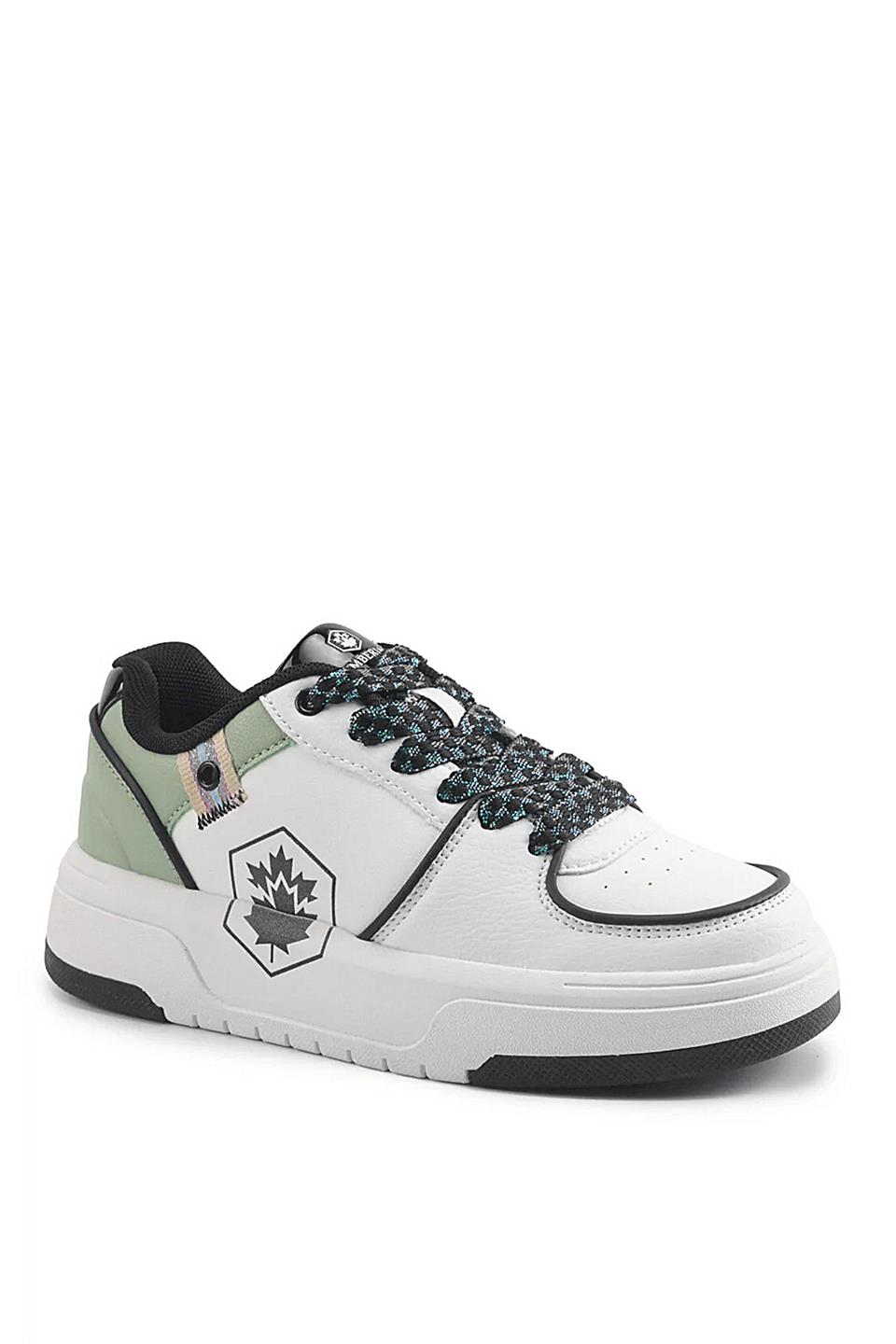 Lumberjack A102021849 5W Sempre 5PR Kadın Klasik Sneaker Beyaz - Yeşil