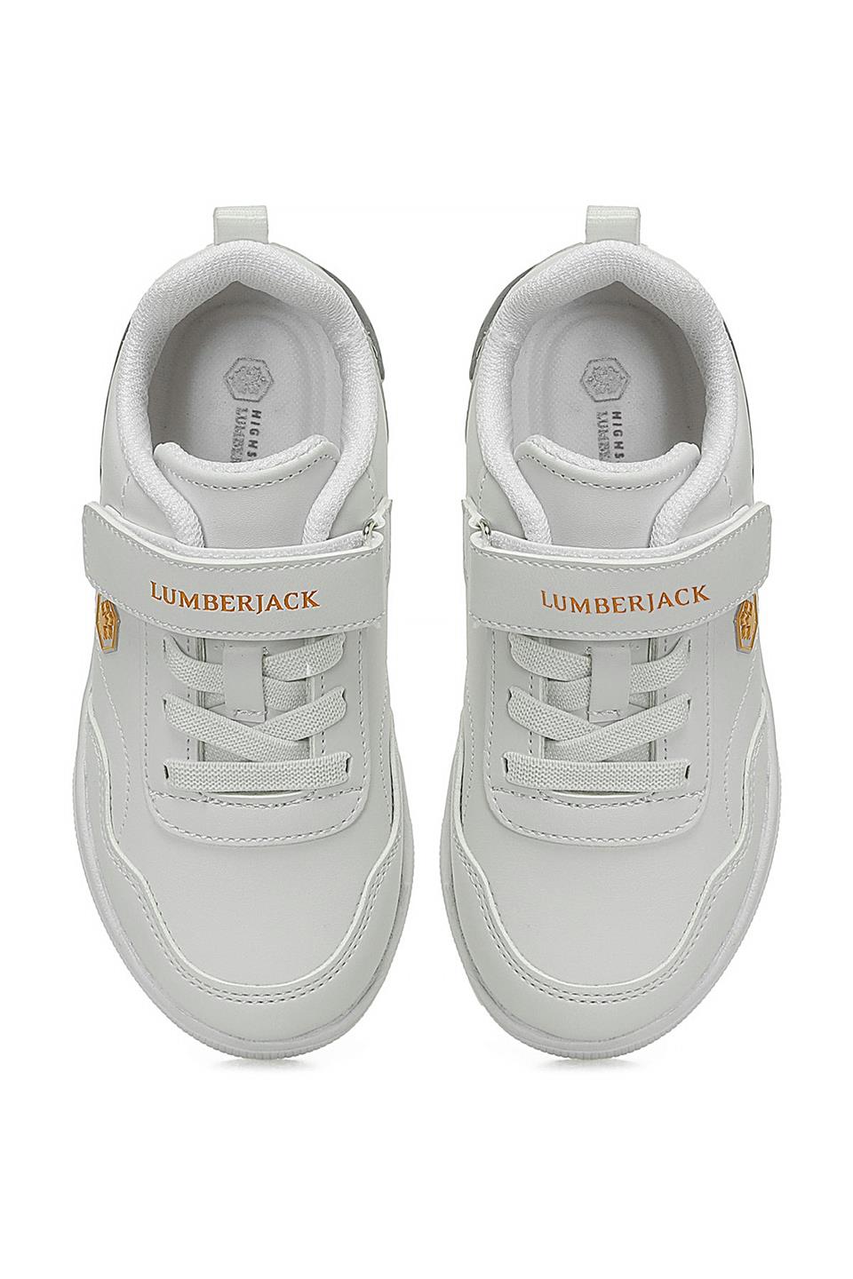 Lumberjack A102021758 5W Rich JR Erkek Çocuk Klasik Sneaker Beyaz - Turuncu