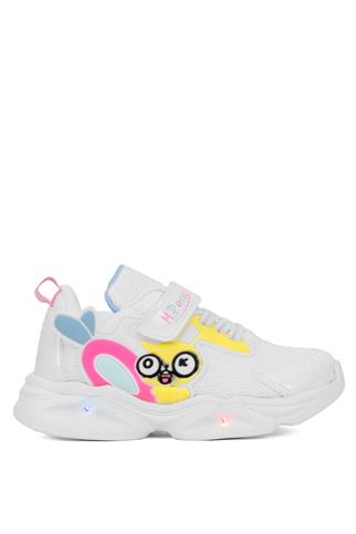 M.P 251-3435PT Patik Kız Çocuk Yürüyüş Ayakkabısı Beyaz - Pembe