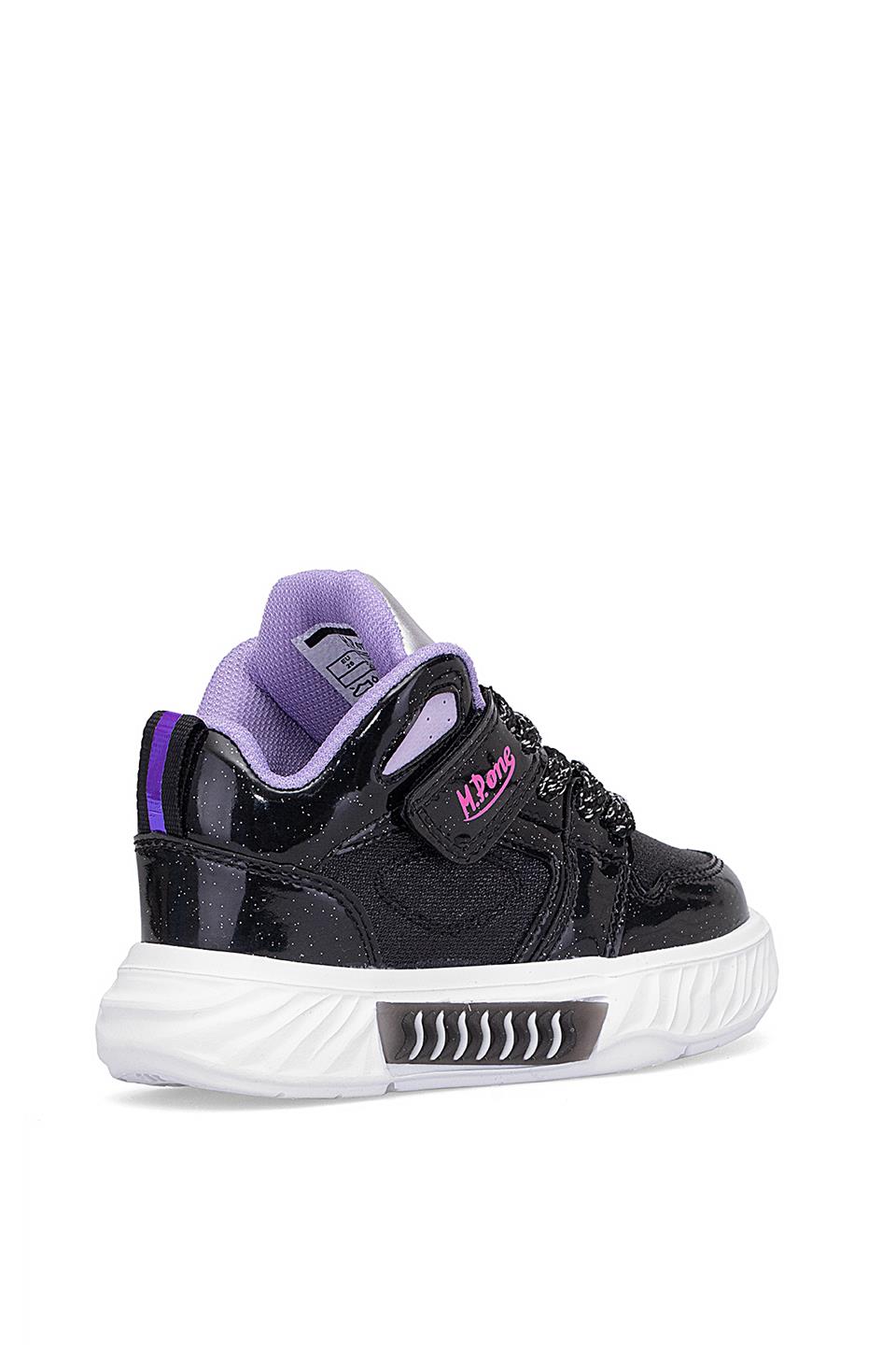 M.P 252-3510PT Patik Kız Çocuk Yürüyüş Ayakkabısı Siyah - Lila