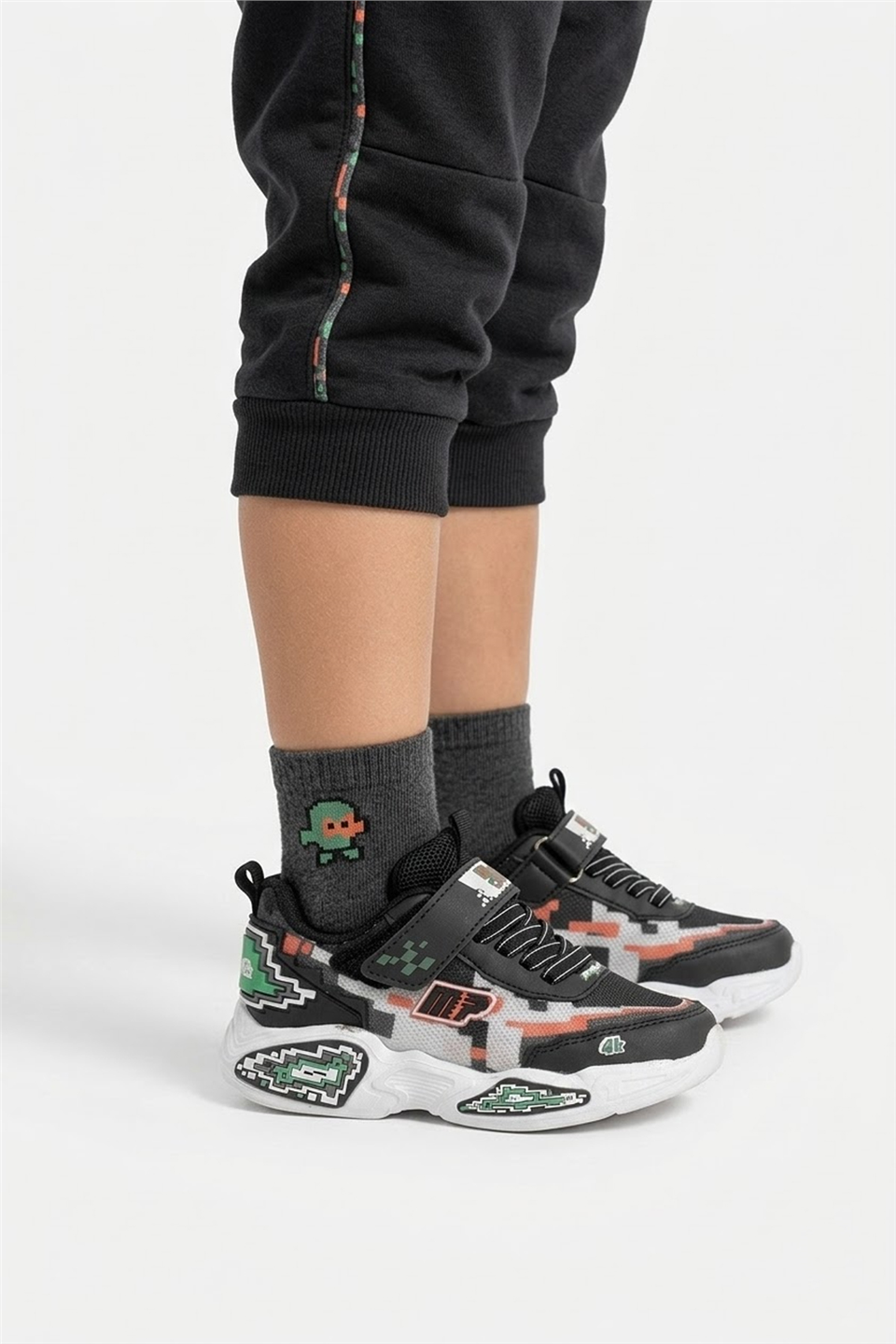 M.P 261-3602PT Erkek Çocuk Yürüyüş Ayakkabısı Siyah - Yeşil