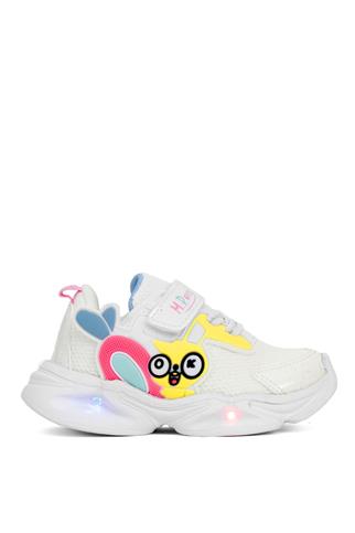 M.P 251-3435BB Bebe Kız Çocuk Yürüyüş Ayakkabısı Beyaz - Pembe