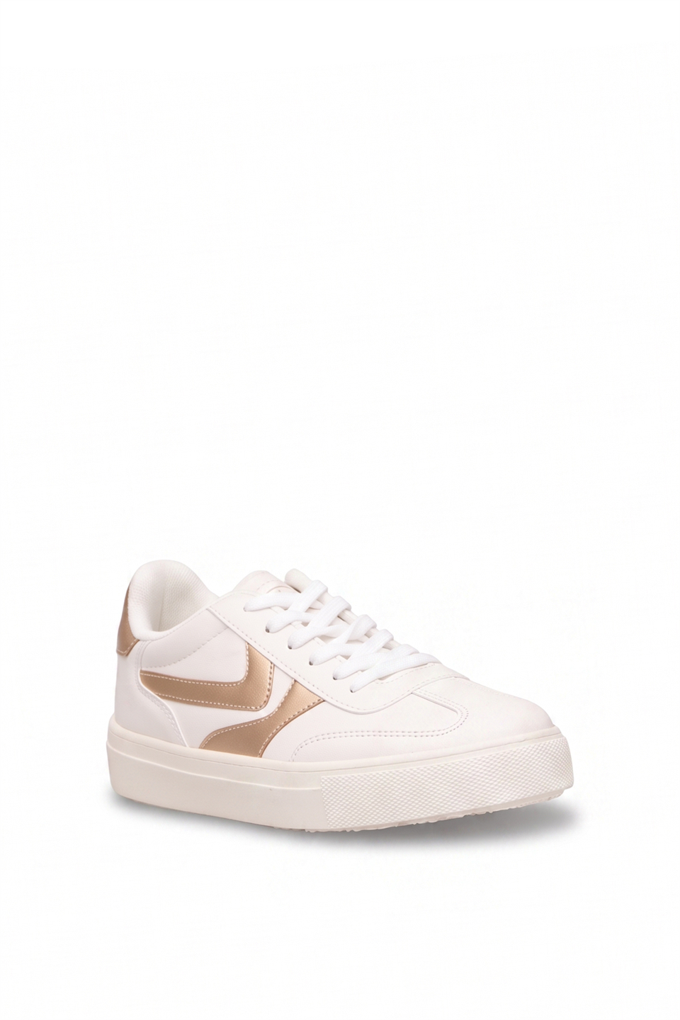 M.P 262-7086 Kadın Klasik Sneaker Beyaz - Altın