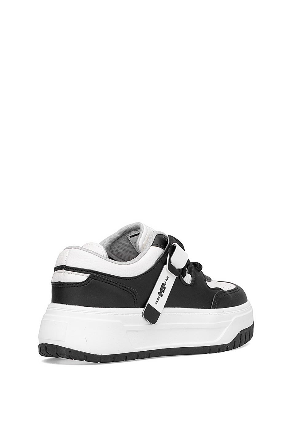 M.P 252-6125ZN Kadın Klasik Sneaker Siyah - Beyaz