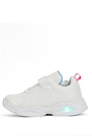 M.P 251-3435PT Patik Kız Çocuk Yürüyüş Ayakkabısı Beyaz - Pembe