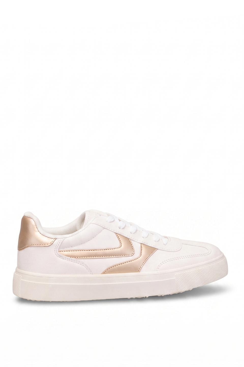 M.P 262-7086 Kadın Klasik Sneaker Beyaz - Altın