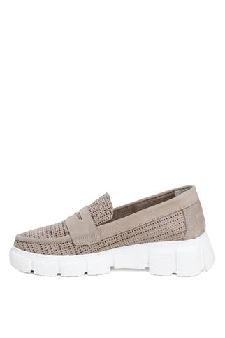 Mammamia D24YA-3910 Kadın Deri Casual Ayakkabı Gri