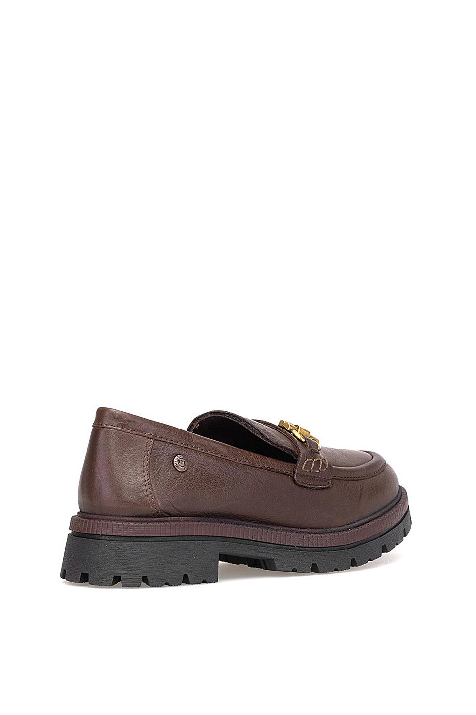 Mammamia D25KA-3195 Kadın Hakiki Deri Casual Ayakkabı Kahverengi