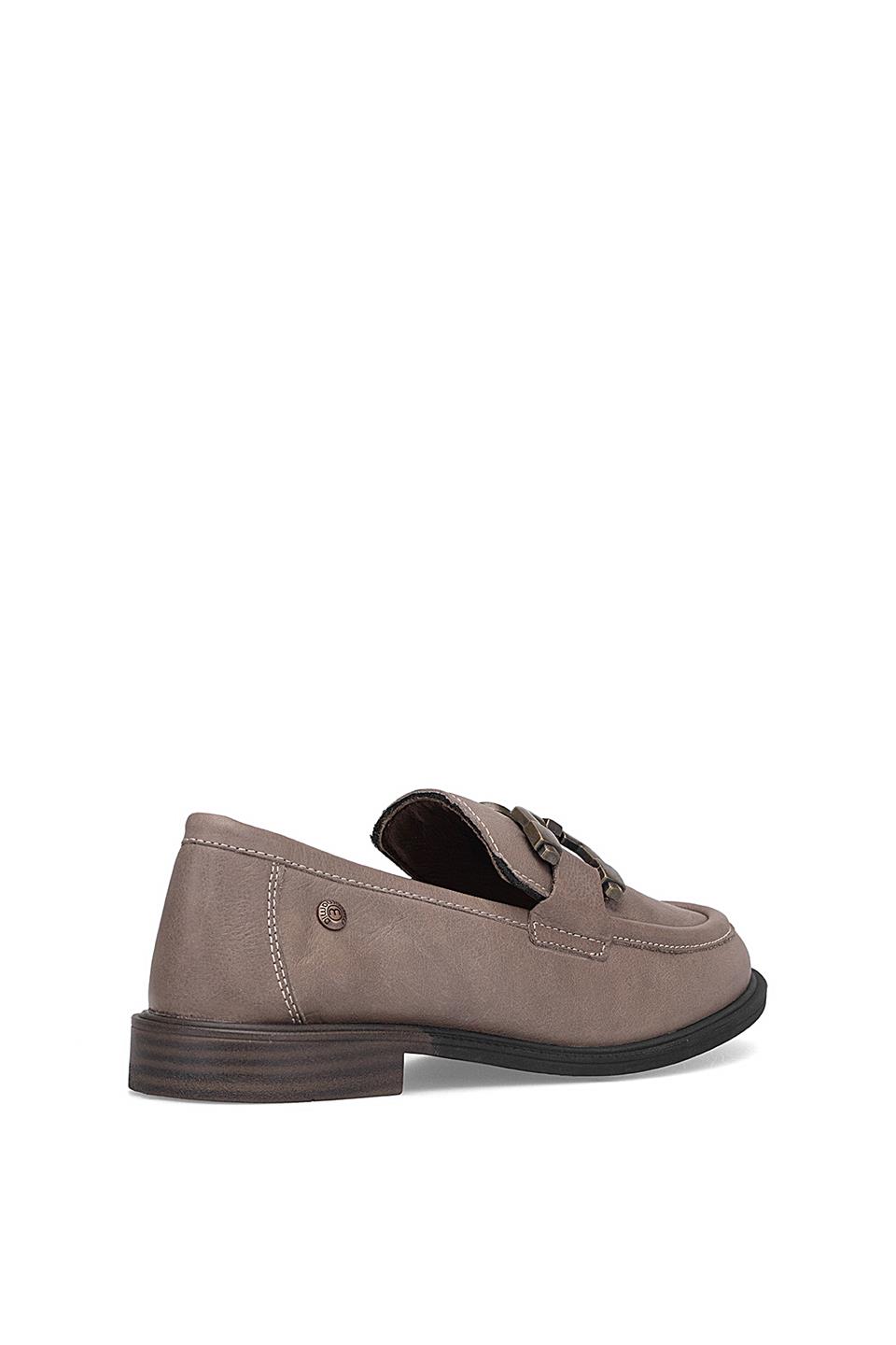 Mammamia D25KA-3415 Kadın Hakiki Deri Casual Ayakkabı Vizon