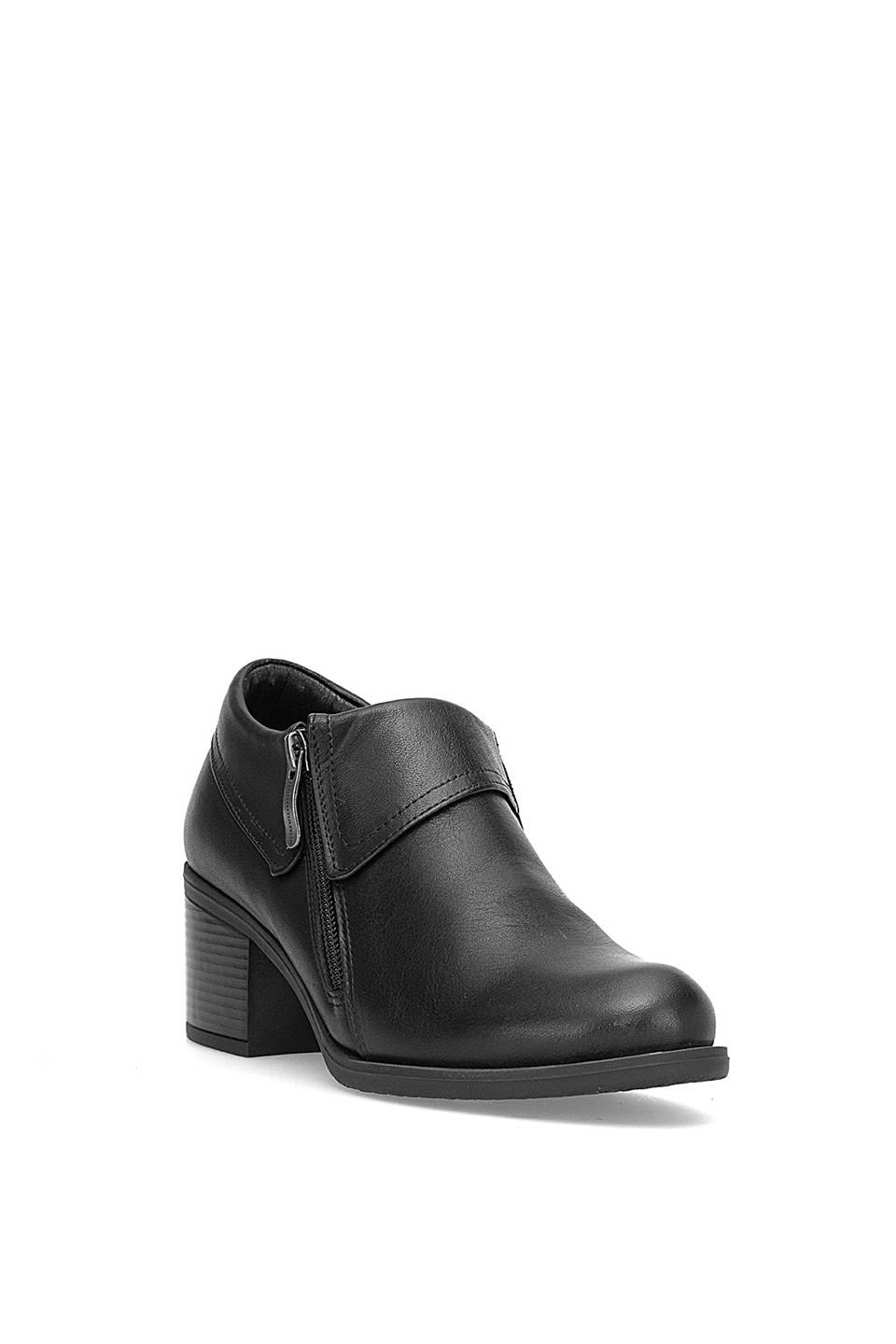 Mammamia D25KA-3725 Kadın Hakiki Deri Klasik Topuklu Ayakkabı Siyah