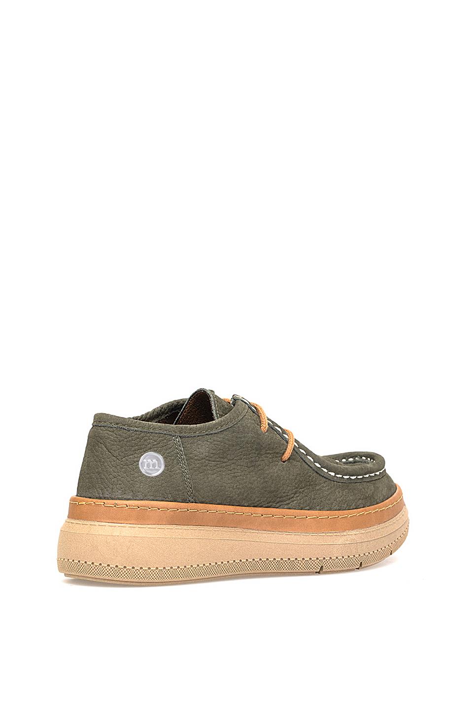 Mammamia D25KA-7025 Kadın Hakiki Nubuk Deri Casual Ayakkabı Haki