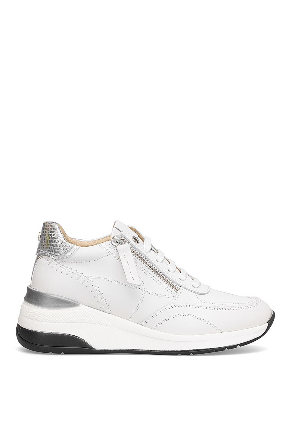 Mammamia D25KA-7300 Kadın Hakiki Deri Dolgu Topuk Ayakkabı Beyaz