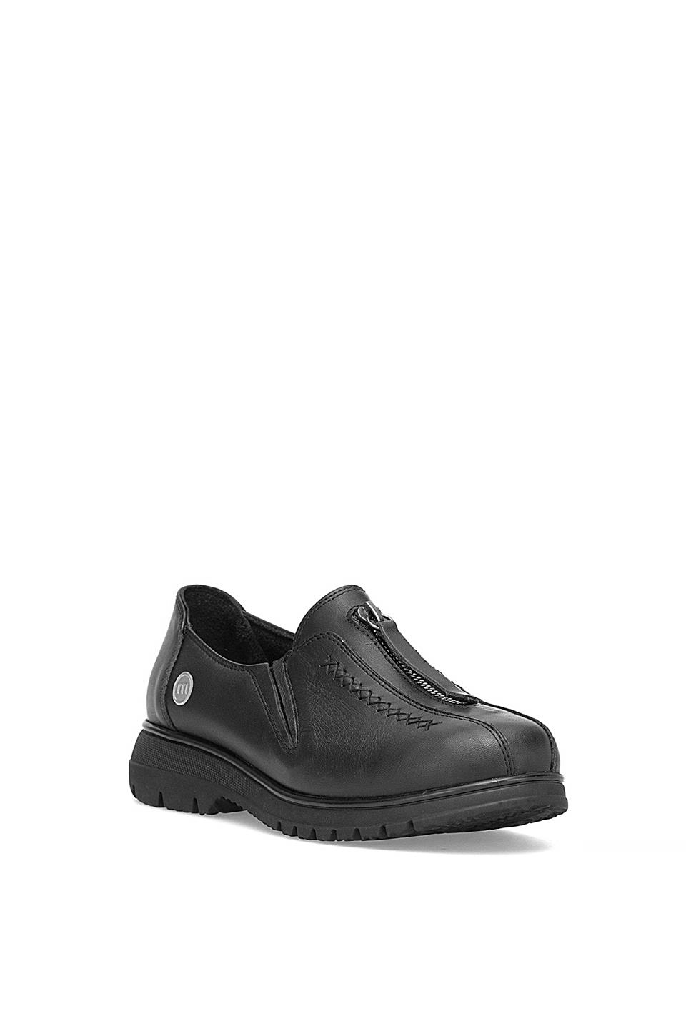 Mammamia D25KA-845 Kadın Hakiki Deri Casual Ayakkabı Siyah