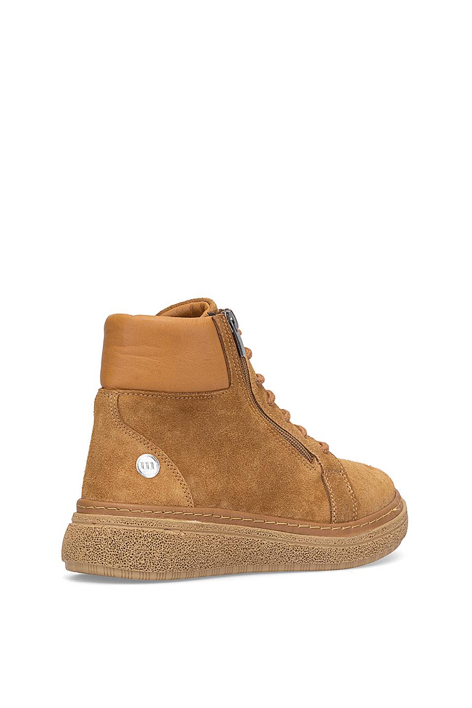 Mammamia D25KB-1020 Kadın Hakiki Süet Deri Düz Bot Taba