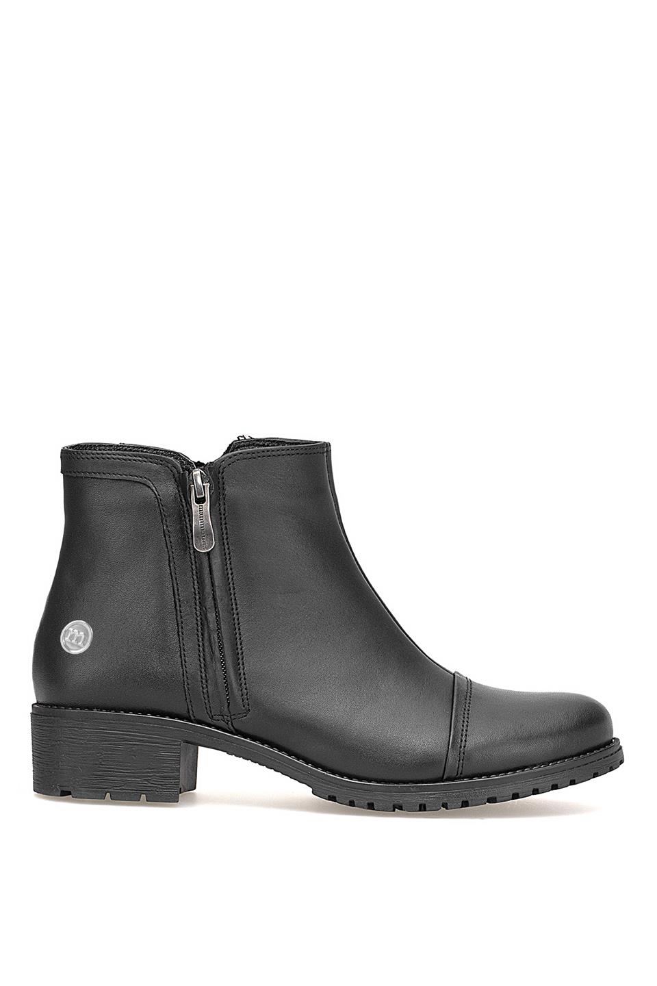 Mammamia D25KB-1615 Kadın Hakiki Deri Topuklu Bot Siyah