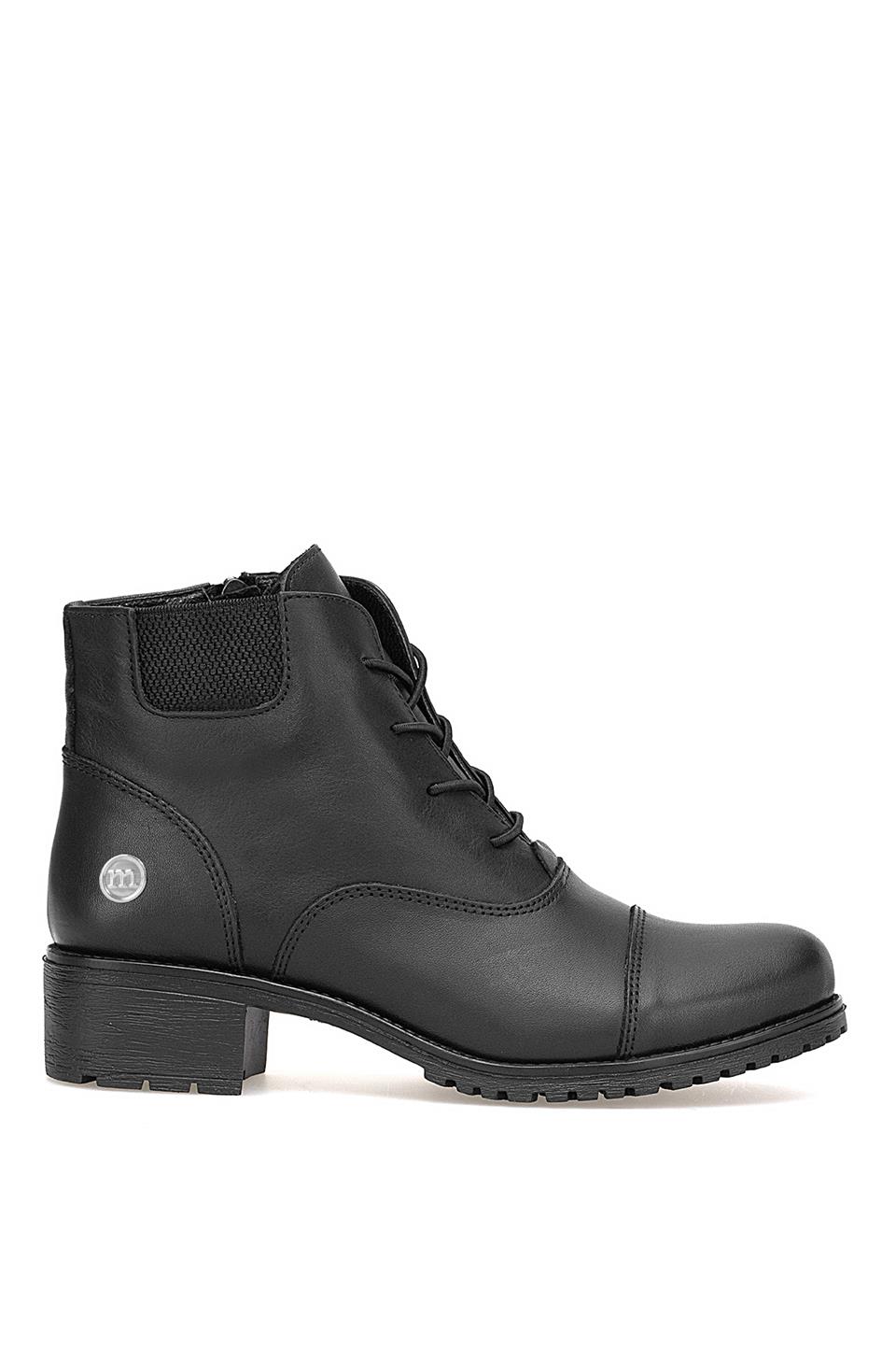 Mammamia D25KB-1645 Kadın Hakiki Deri Topuklu Bot Siyah