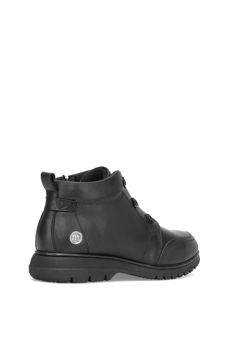 Mammamia D25KB-1730 Kadın Hakiki Deri Düz Bot Siyah