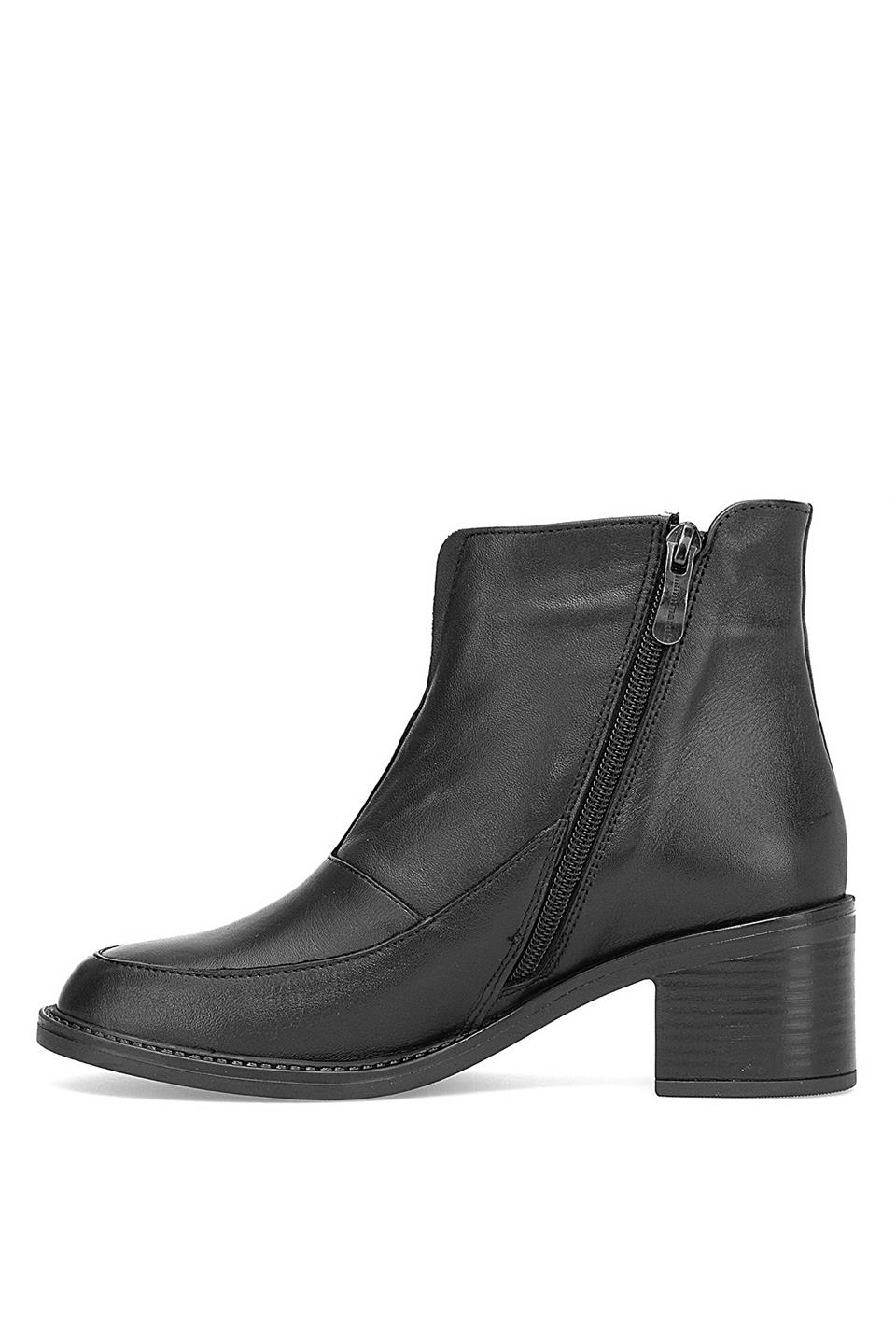 Mammamia D25KB-1910 Kadın Hakiki Deri Topuklu Bot Siyah