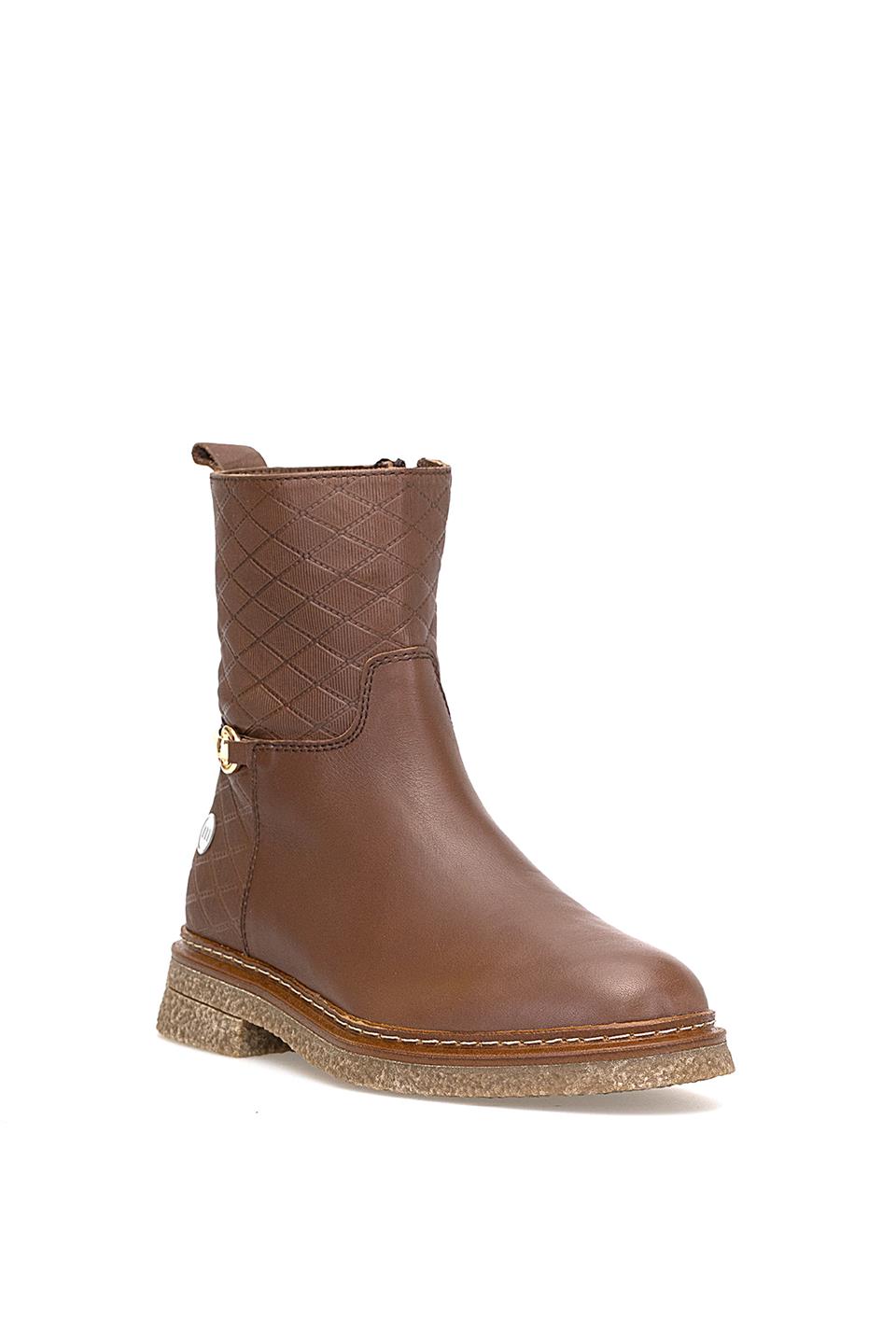 Mammamia D25KB-8585 Kadın Hakiki Deri Klasik Bot Kahverengi