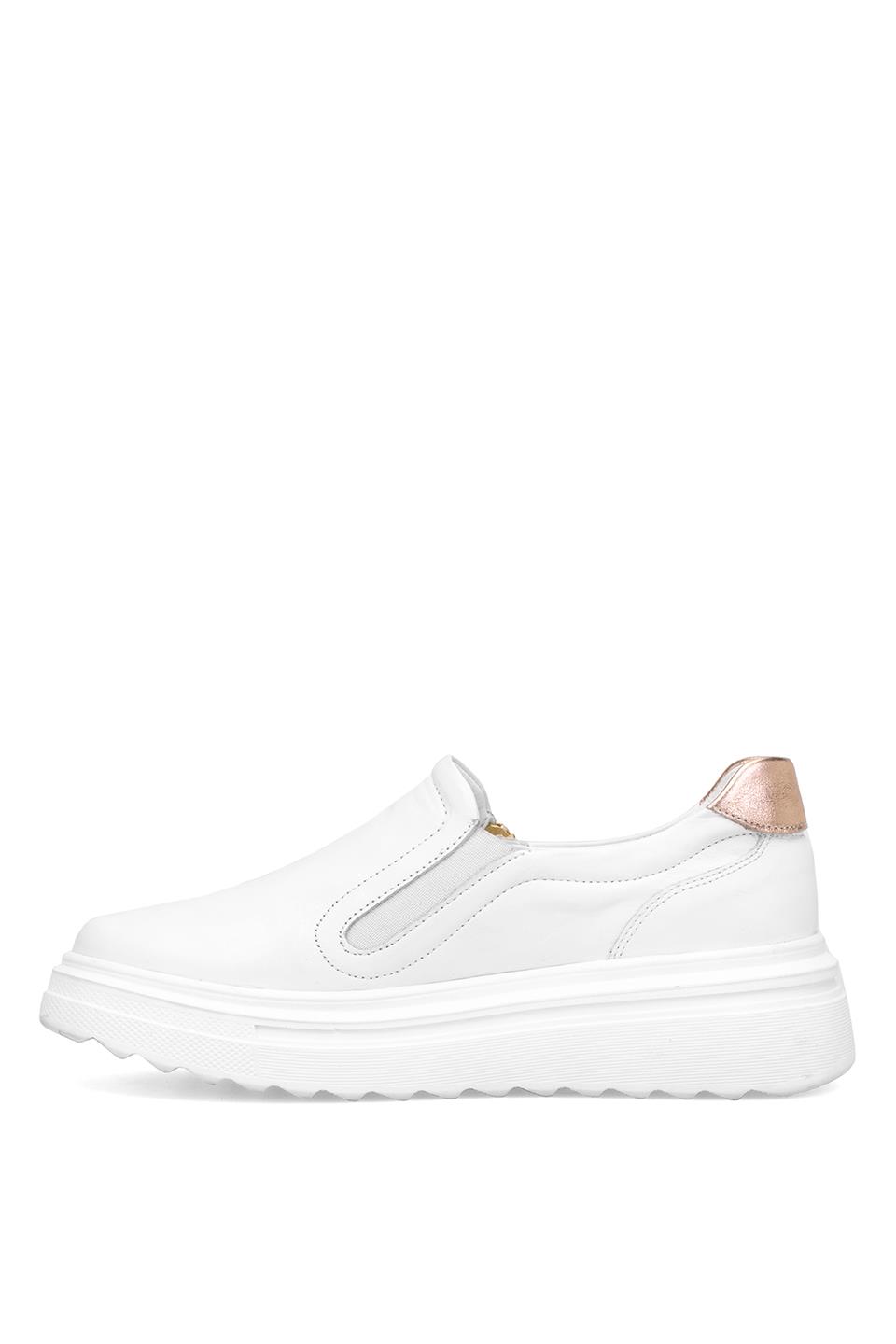 Mammamia D25YA-3250 Kadın Hakiki Deri Casual Ayakkabı Beyaz