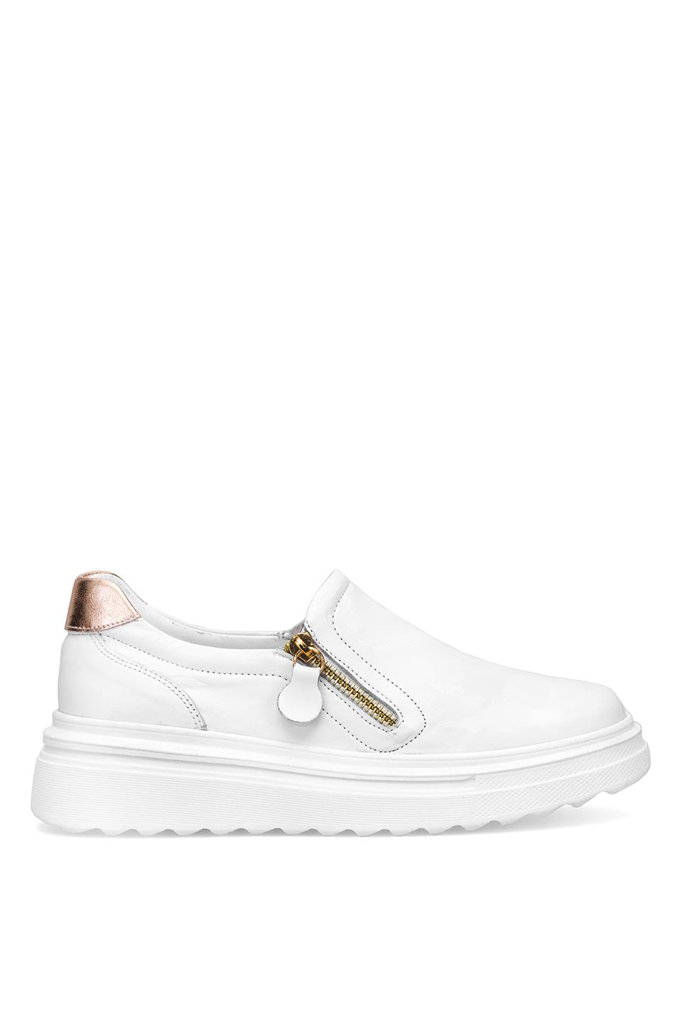 Mammamia D25YA-3250 Kadın Hakiki Deri Casual Ayakkabı Beyaz