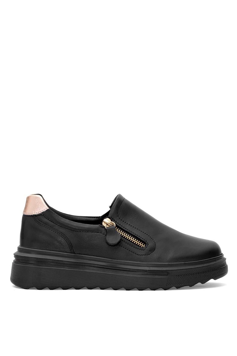 Mammamia D25YA-3250 Kadın Hakiki Deri Casual Ayakkabı Siyah