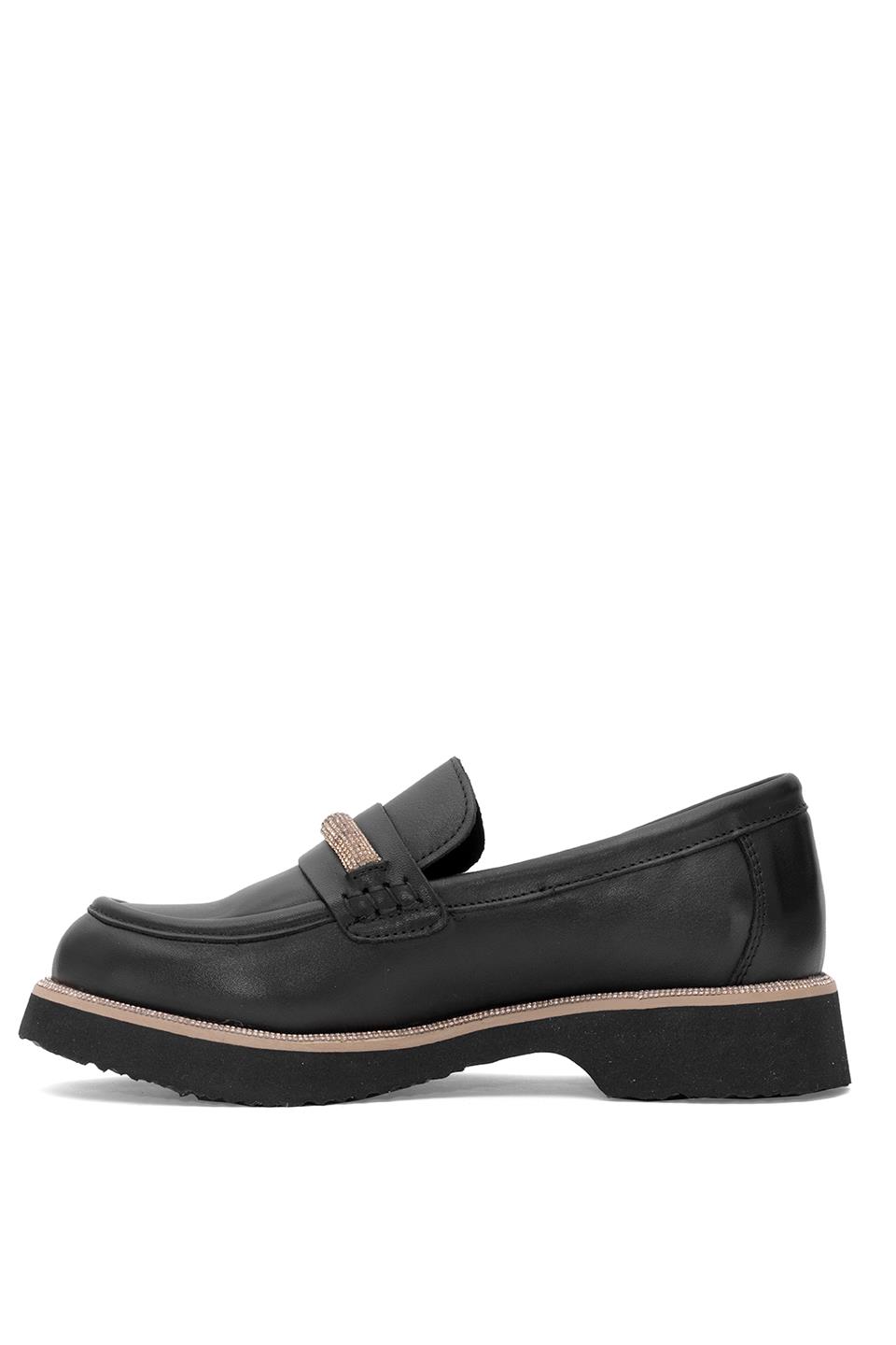 Mammamia D25YA-3735 Kadın Hakiki Deri Casual Ayakkabı Siyah