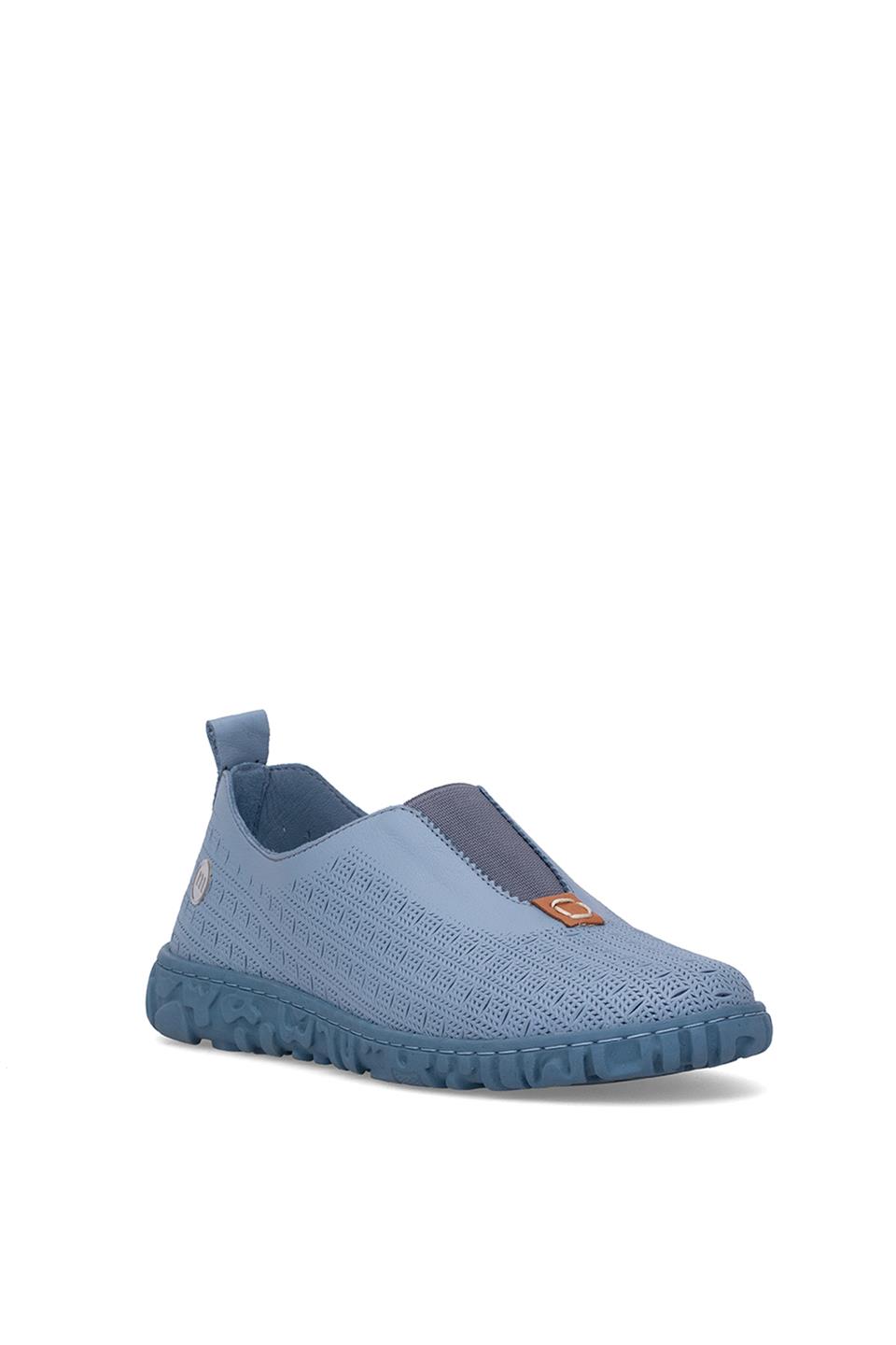 Mammamia D25YA-665 Kadın Hakiki Deri Casual Ayakkabı Mavi