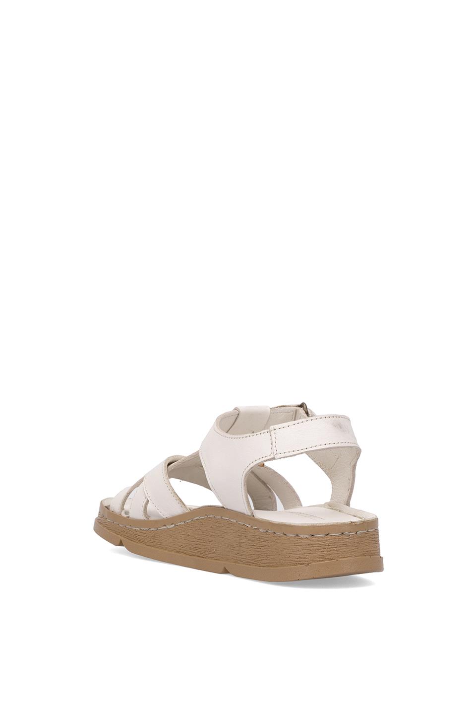 Mammamia D25YS-2440 Kadın Hakiki Deri Düz Sandalet Kemik