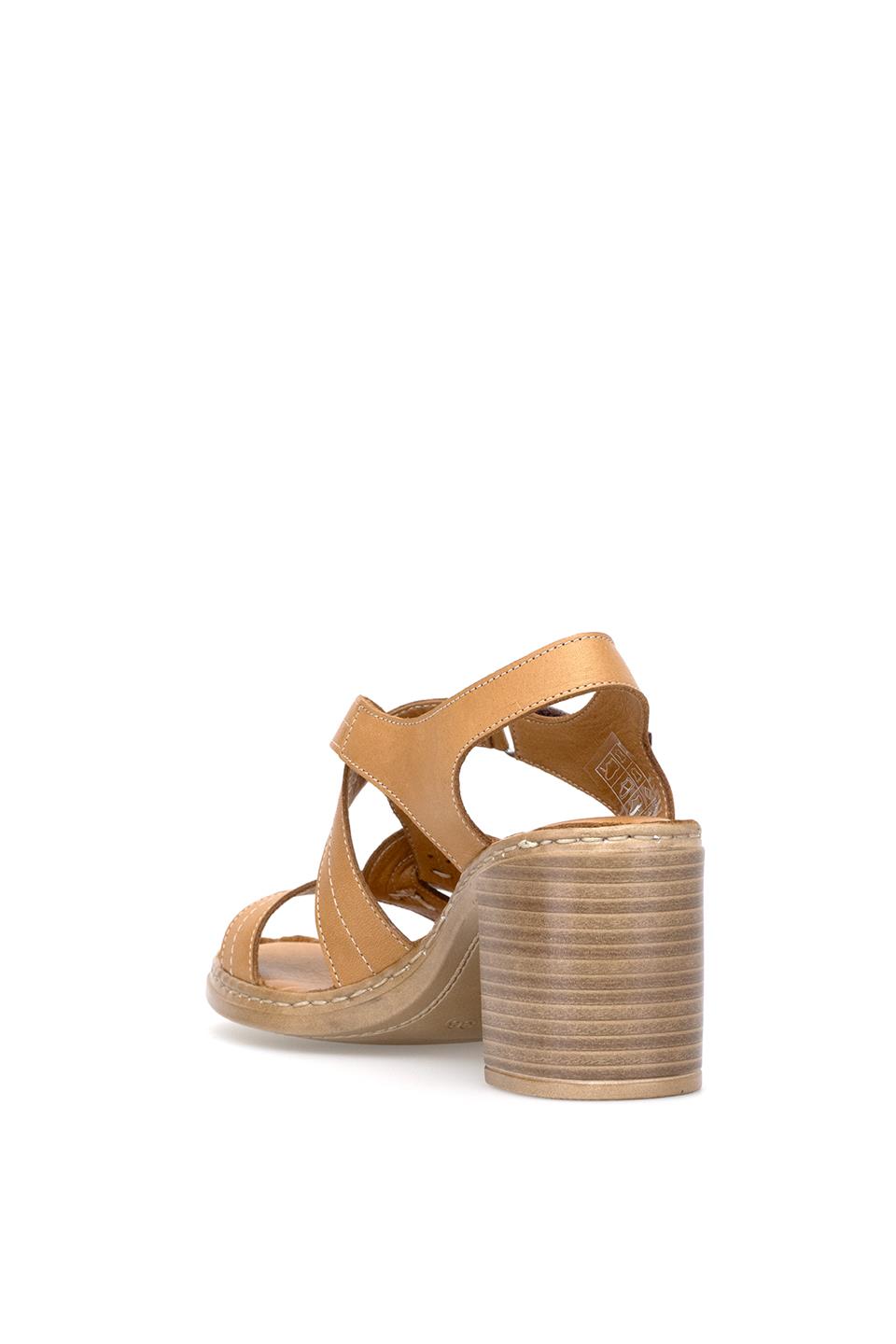 Mammamia D25YS-2505 Kadın Hakiki Deri Topuklu Sandalet Taba