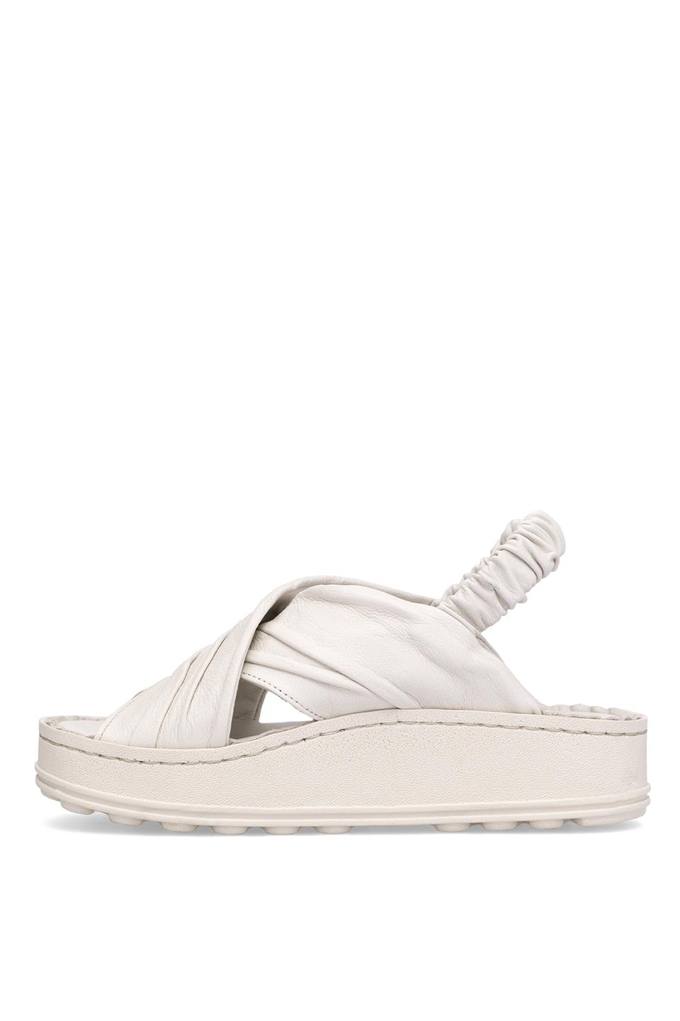 Mammamia D25YS-2585 Kadın Hakiki Deri Düz Sandalet Kemik