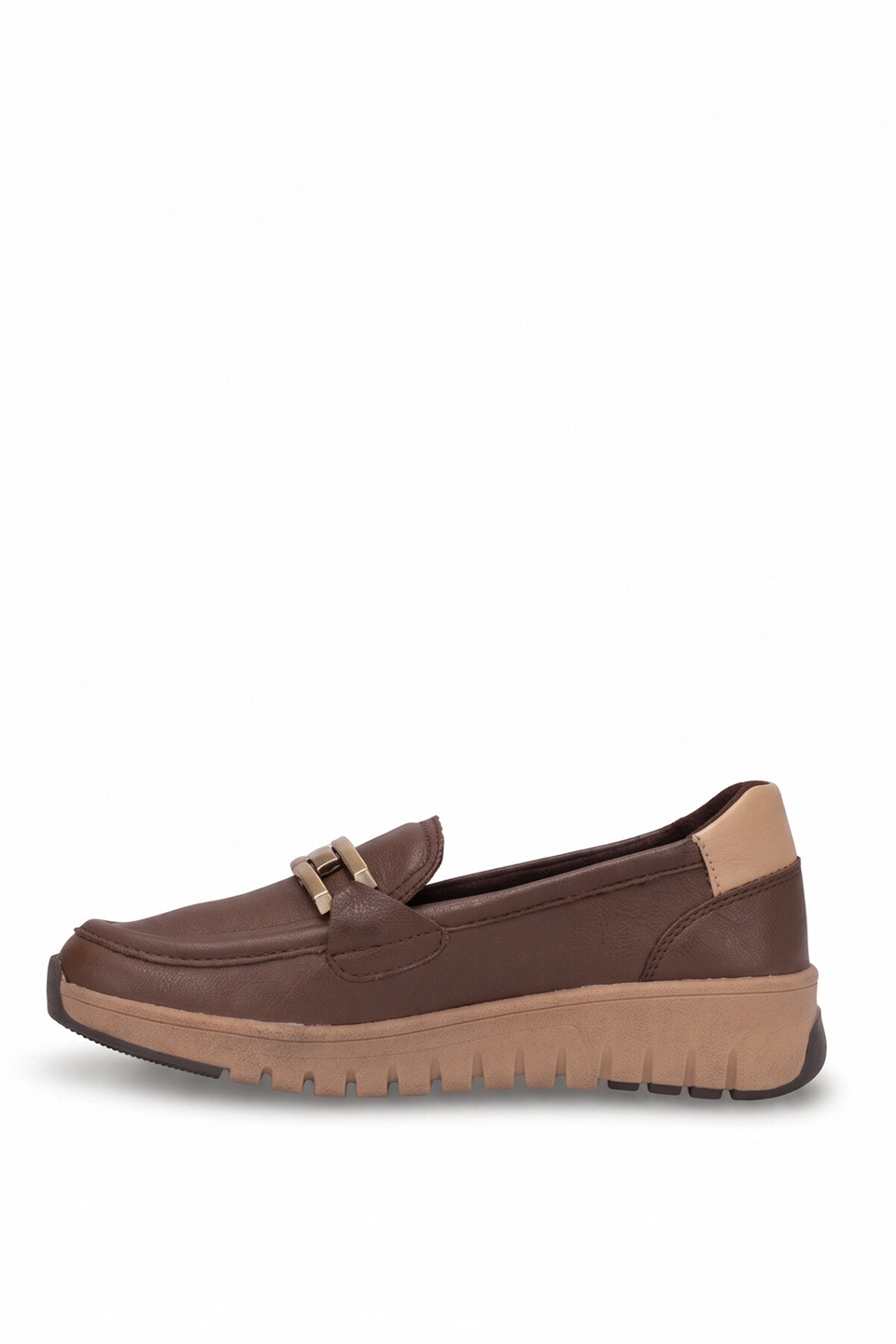 Mammamia D26KA-3610 Kadın Hakiki Deri Casual Ayakkabı Kahverengi