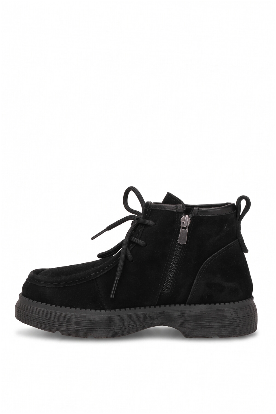 Mammamia D26KB-1265 Kadın Hakiki Deri Düz Bot Siyah